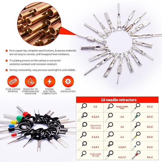 900Pcs 24Types of Pin Connector Kit and Terminal Pins with Crimping Tool | 1/1.5/1.8/2.2/2.3/2.8/3.5mm Male&Female Non Insulated Wire Terminal Pin Kit with Ratchet Crimping Tool,Electrical Connector