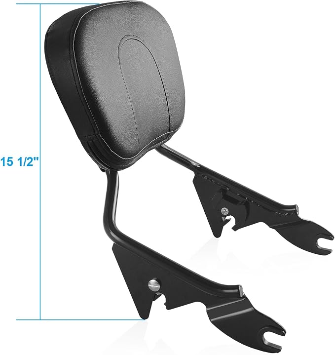 Motorcycle Quick-Release Detachable Backrest Sissy Bar Fit For Harley Touring Street Glide Road Glide Road King Electra Glide 2009-2025 (Black)