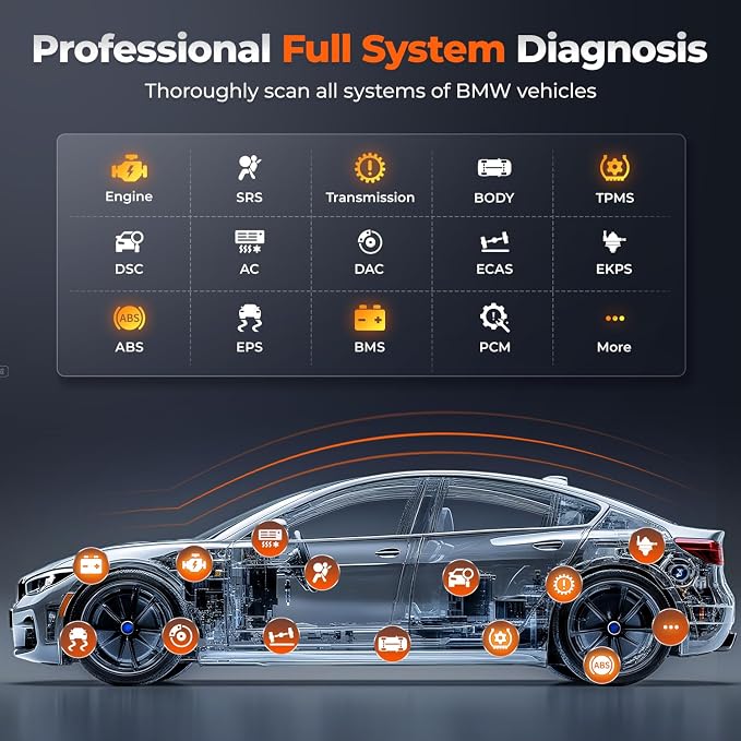 AUTOPHIX 5900 BMW Scanner with Battery Registration and Full Diagnostics | Register new batteries, diagnose BMW issues and perform oil reset, CBS, EPB resets quickly without expensive dealer visits.