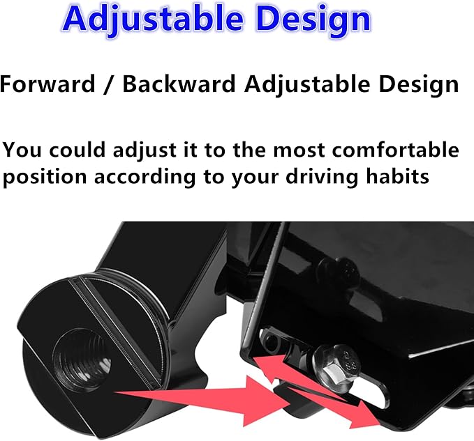D-shaped Driver Footboards Front Rider Foot Rest Floorboards for Indian Scout Sixty Bobber 2015-2025 Models Foot Pegs Accessories(Black, J Wings)