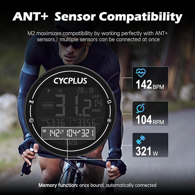 CYCPLUS Tire inflator A2 + GPS Bike Computer M2