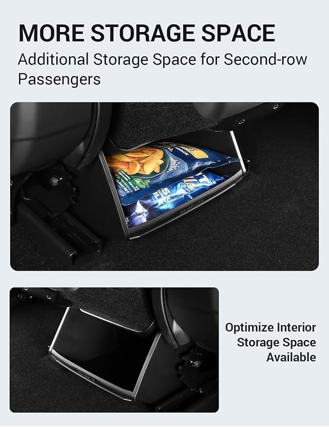 BASENOR 2024-2026 Tesla Model 3 Highland Sunglasses Holder and Rear Center Console Organizer