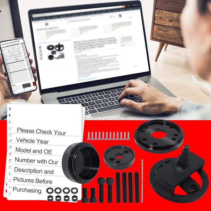 SMMS Front & Rear Crankshaft Seal Remover & Installer with Wear Sleeve Installer Tool Set for Paccar PX-6, Cummins 1989-2016, Replace OE: 3824078 ST-224C