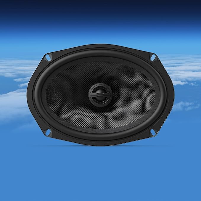 AudioControl Altitude Series 6x9 Coaxial Car Speakers Set (Pair), 100W RMS, 4 Ohms, Easy Installation, Low Profile Shallow Mount, Full-Range Rear or Front Door Speakers for Truck or Car Audio System