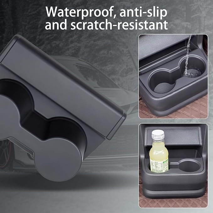 Center Console Rear Cup Holder for Sienna 2021 2022 2023 2024 2025,Cup Holder Organizer for Sienna LE Limited Platinum SE XLE XSE