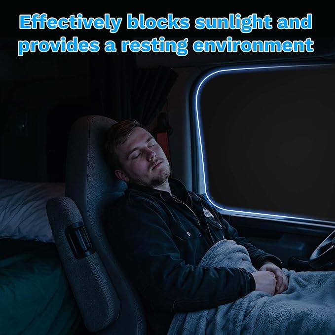 KUST Full Coverage Window Shades for Volvo VN/VNL 2002-2025, VNR/VAH/VNX 2020-2025 (No Need Suction Cups) Accessories, Window Cover UV Keep Your Car Cool Easy Install Full Set 3PCS