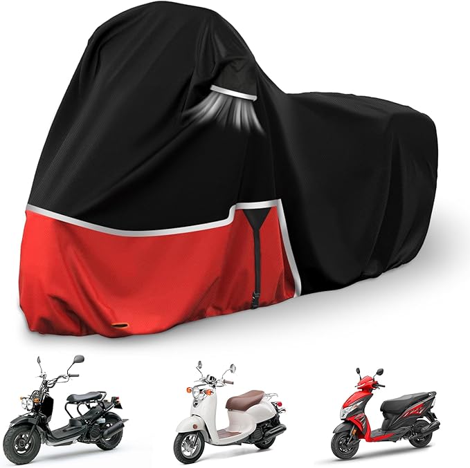 Waterproof Motorcycle Cover Replace for Honda Scooter Model, 420D Oxford Cloth Honda Ruckus, Metropolitan, Dio and ADV150 Scooter Cover for Snow Rain Dust Protection