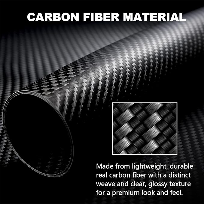 15PCS Real Carbon Fiber Trim Kit Compatible with Volkswagen VW Golf 6 MK6 2010-2014, Center Console Dashboard Panel Trim Gear Shift Panel Trim, Interior Decal Sticker Accessories