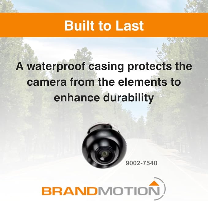 Brandmotion 9002-7540 Factory Tailgate Harness with Bullet Camera | Fits 2011-2016 F250 F350 Super Duty | Waterproof Case | Color Image with Automatic White Balance | Rear View Camera