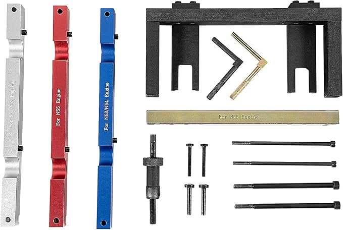 E-cowlboy Fit for BMW Timing Tool kit Master Engine Timing Vanos Cam Camshaft Locking Tool,Crankshaft Flywheel Alignment Tool Kit Compatible for BMW 2.5L 3.0L N51 N52 N53 N54 N55 Engines