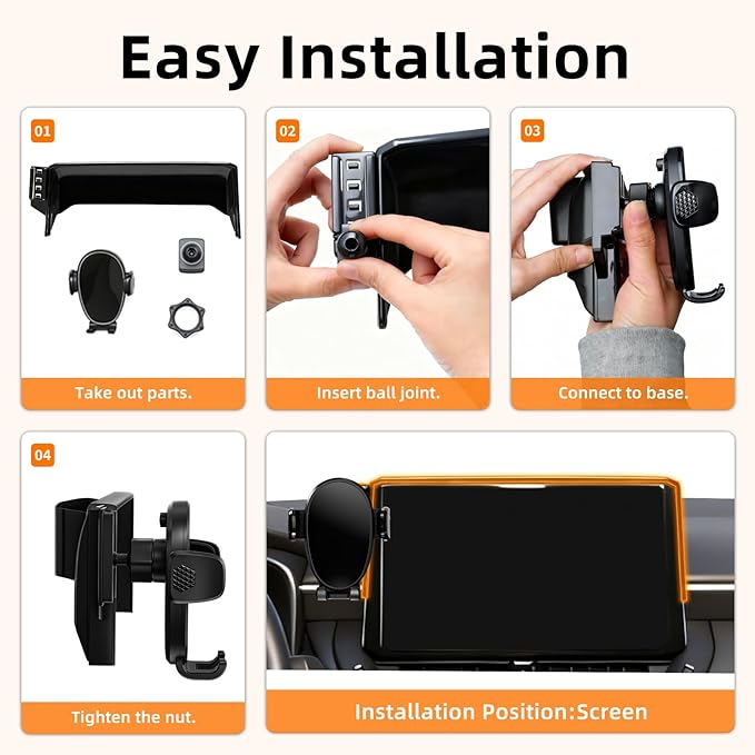 Phone Mount for Toyota Corolla (2019-2025 2026,8") / Corolla Hatchback (19-26) / Corolla Cross (2022-2026), 360° Adjustable Dashboard Car Mount, Hands Free Mobile Holder, with Storage Box, Car Gifts