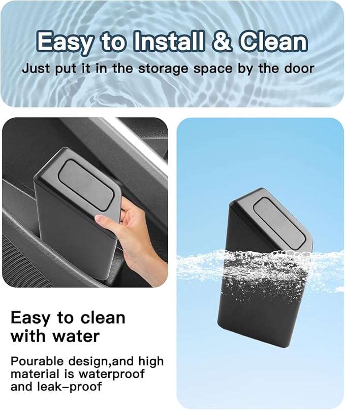 Ruiya Corolla Cross Door Trash Can for Toyota Corolla Cross Accessories Portable Mini with Lid Trash Garbage Bin Compatible with 2022 2023 2024 2025 2026 Toyota Corolla Cross