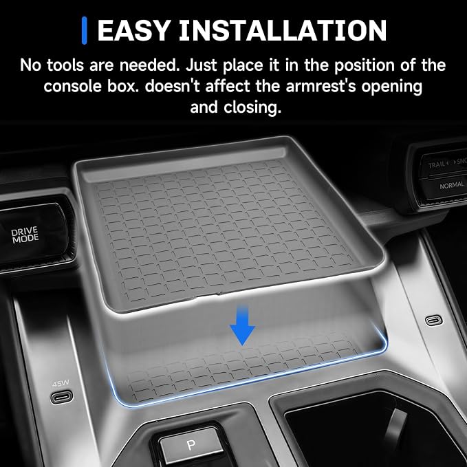 SXCY for 2026 Toyota RAV4 Center Console Protective Mats for 2026 Toyota RAV4 Accessories Front Center Console Inserts Liner Anti-Slip Anti-Dust Waterproof Mats