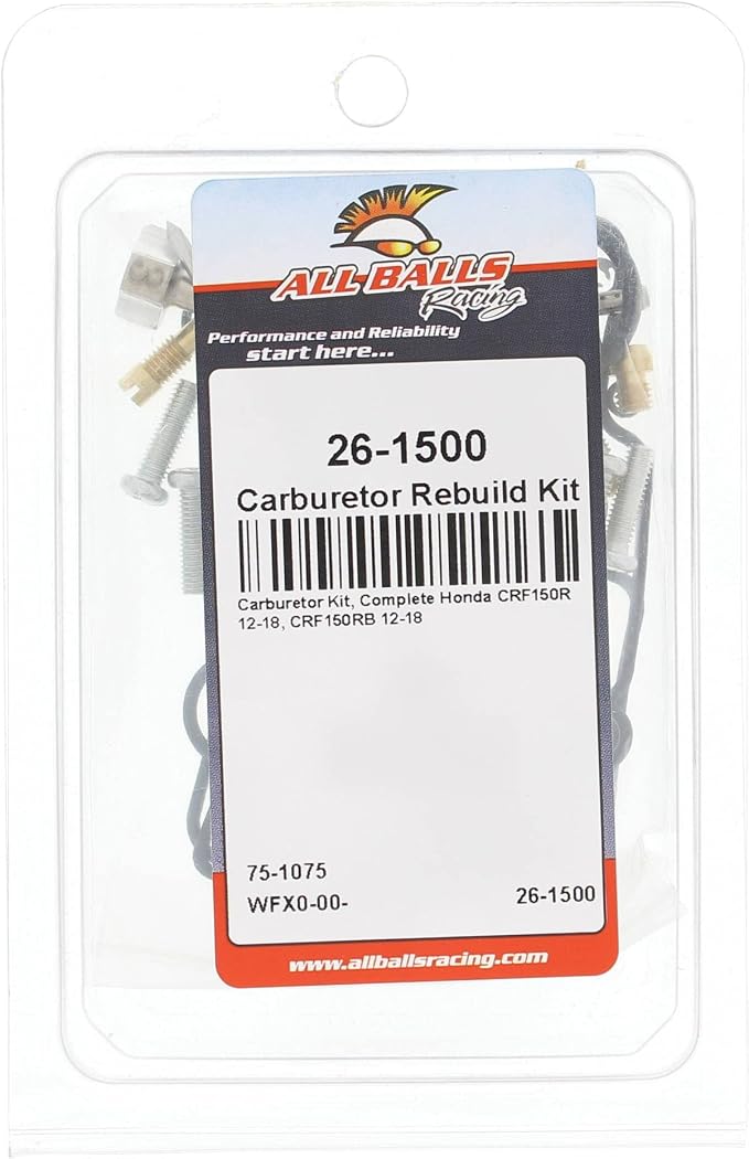 All Balls Racing Carburetor Rebuild Kit 26-1500 Compatible With/Replacement For Honda CRF150R 2012-2018, CRF150RB 2012-2018