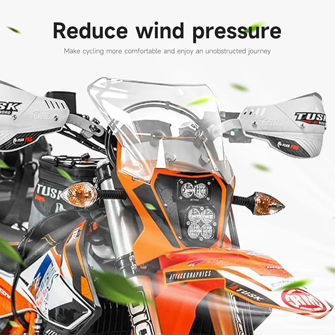 Windshield for Motorcycle All EXC XC XCW 125-500 2014-2024 All Husqvarna 701 SM/ENDURO 2016-2024 Wind Shields Windscreen Wind Deflector (Transparent)