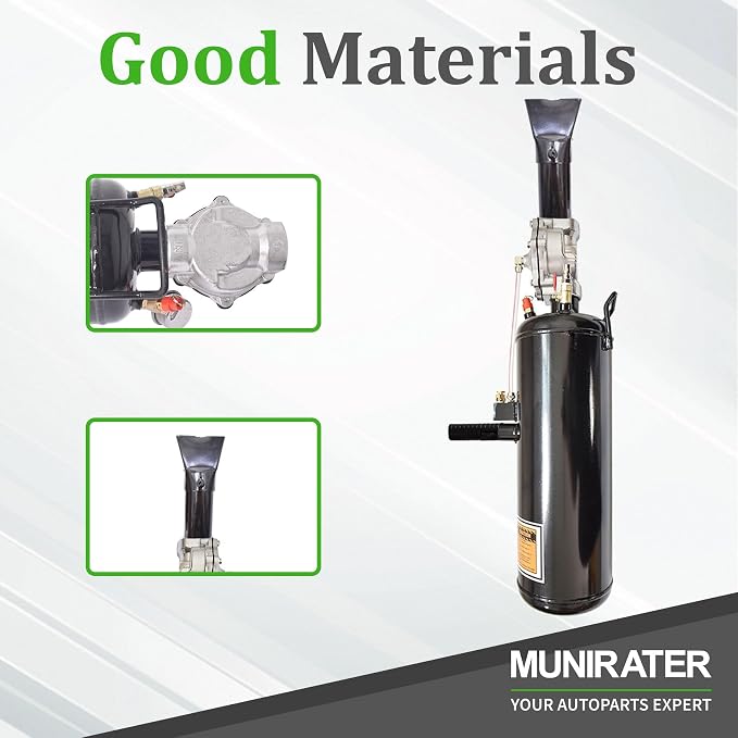 munirater 2.1 Gallon Tyre Inflator Tire Bead Seater Air Blaster Tool Trigger Seating Inflator Black 87-116 PSI