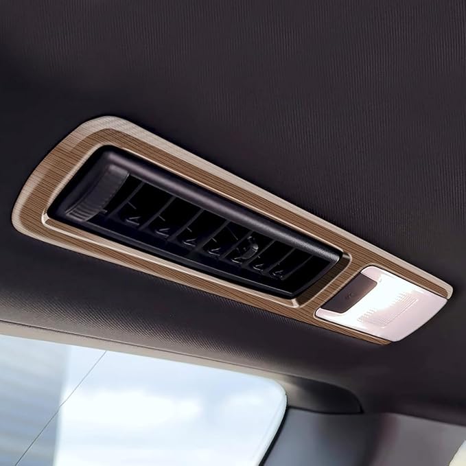 4Pcs Second and Third Row Air Outlet Frame Panel Compatible with Toyota Grand Highlander 2024 2025 2026 Fit for 2024-2026 Grand Highlander ABS Accessories(Wood Grain)