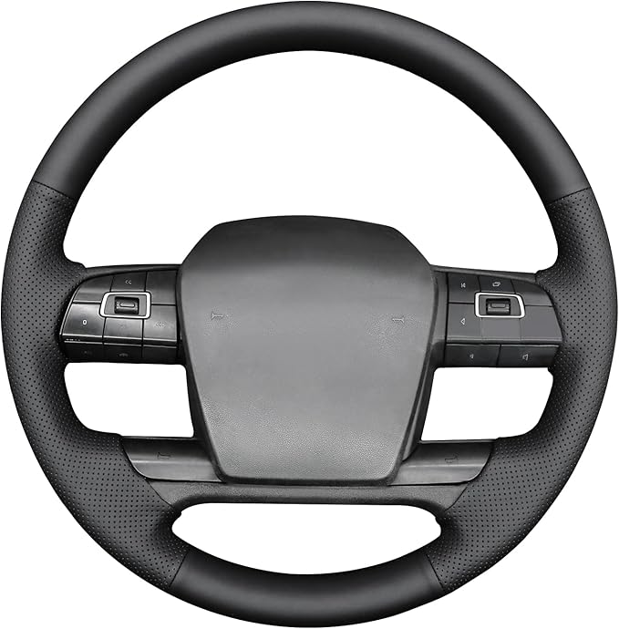 MEWANT Hand Sewn Steering Wheel Cover Wrap for Volvo VNL VNR FM FH 2017-2025 Steering Wheel Accessories for Volvo FM