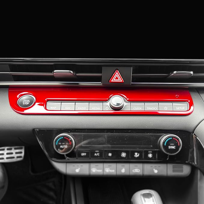 YOUTOOCAR Engine Start Stop Button Trim Cover ABS Interior Accessories Compatible with Hyundai Elantra N/N Line (CN7) 2021–2025 Accessories (Red)