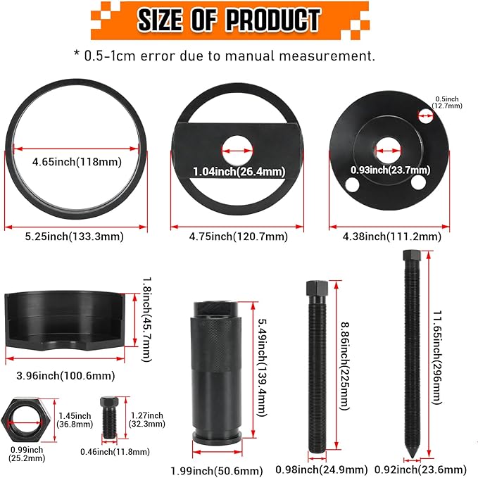 7835 Rear Main Oil Seal Remover Installer Kit Replacement for 7.3L Diesel Engines 1994-2003