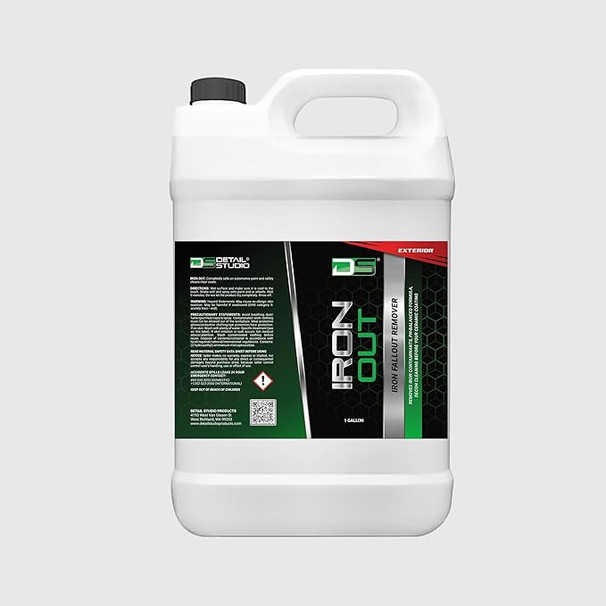 Iron Out Iron Remover Car Detailing Spray Effective Decon Spray for Removing Iron Ferrex Deposits and Brake Dust Essential Wash for Ceramic Coating Advanced Formula (128, Ounces)