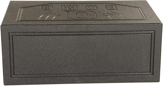 QPower 12 Inch Dual Vented Subwoofer Box, Ported Sub Enclosure System, Black - Car Audio and Sound Systems Accessories for Subwoofers and Speakers