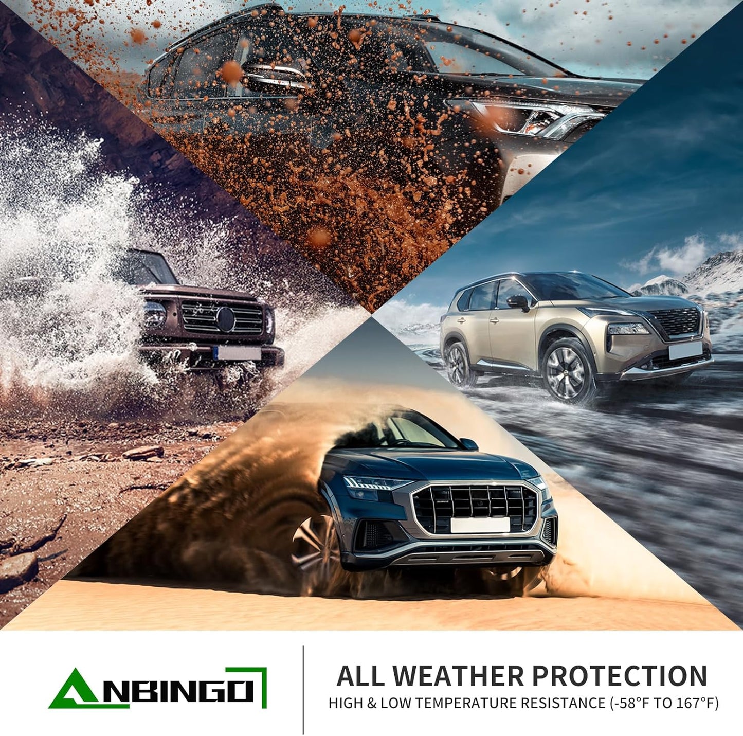 ANBINGO®-Floor Mats & Cargo Liner for 2016-2022 Lexus RX RX350 RX450h (Not for RXL) All Weather Protection TPE Anti-Slip Automotive Full Set Custom Car Mats Accessories - Black