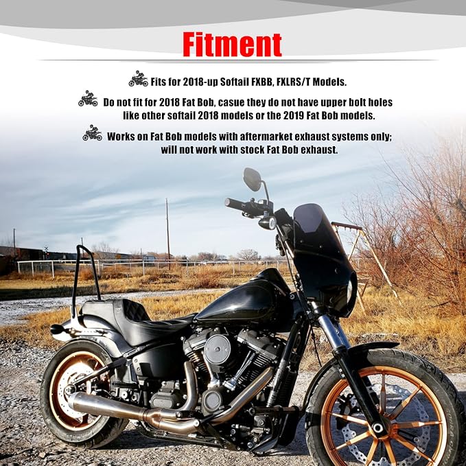 Goldfire Rear Passenger Foot Pegs Crash Bar Frame Slider Motorcycle Highway Pegs Bumper Protector Engine Guard Fits For Harley Softail Street Bob Low Rider Heritage Classic 2018-2023