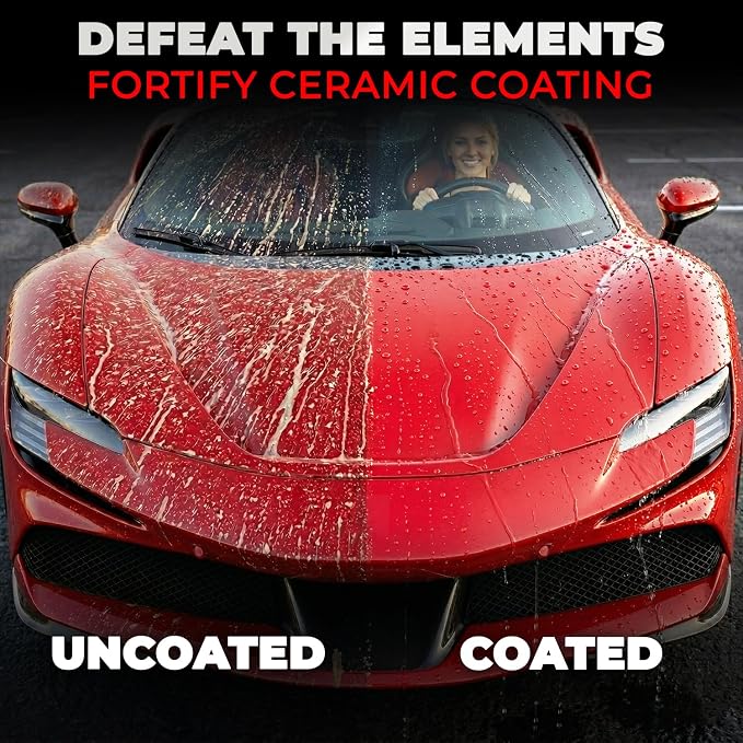 SHINE ARMOR Fortify Quick Coat - 16oz Ceramic Waterless Detailer Spray | 3-in-1 Wash, Wax & Nano-Ceramic Coating | Mirror Shine, Zero Streaks, No Dust Residue | 6-12 Month Protection | Made in USA