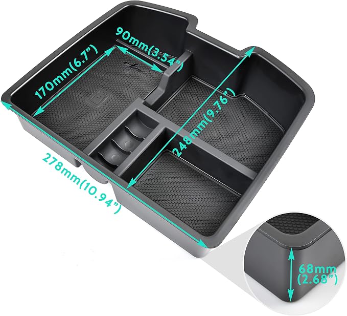 Wireless Charger for 2007-2014 Silverado/Sierra, Center Console Organizer Box for Chevy Silverado Avalanche Suburban Tahoe/GMC Sierra 2007 2008 2009 2010 2011 2012 2013 2014 Accessories