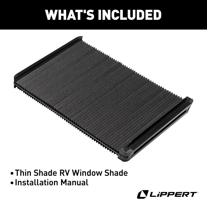 Lippert Thin Shade EcoCell Snap-On RV Window Shade for Prepped Entry Doors with Sun-Blocking Protection, Easy Sliding Operation, Quick Installation - 2025009147