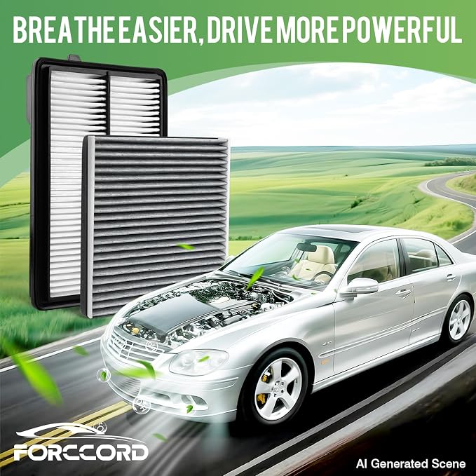 Cabin & Engine Air Filter Fit for 2021-2026 Genesis GV80 2.5L Gas Activated Carbon Cabin Filter Replace#971333M000 28113T6210 Car Accessories