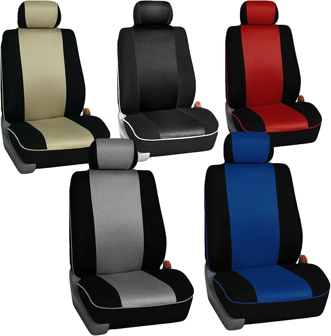 FH Group Universal Fit Front Set BlueCar Seat Covers β Airbag Compatible, Washable Seat Covers for SUV, Sedan, and Van