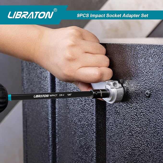 Libraton 18PCS Socket Extension Set and 9PCS Socket Adapter Set 3" 6" 12"