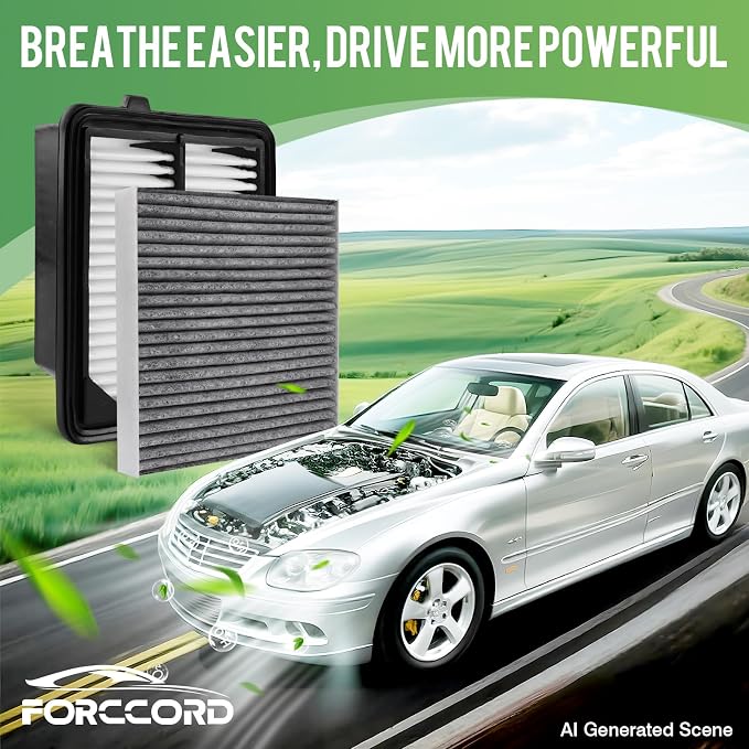 Engine & Cabin Air Filter Fit for Honda Accord (2014-2015 2017-2022) 2.0L Hybrid Naturally Aspirated Only Activated Carbon Cabin Filter Replace#CF10134 CA11399 Car Accessories