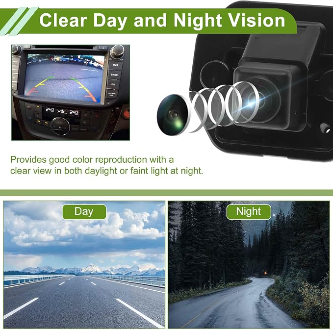 Car Park Assist Camera Rear View Backup Reverse Camera for Nissan Rogue 2.5L CVT 2ROW 2020-2022 No.28442-6RA1B/28442-6RA0B/284426RA1B/284426RA0B