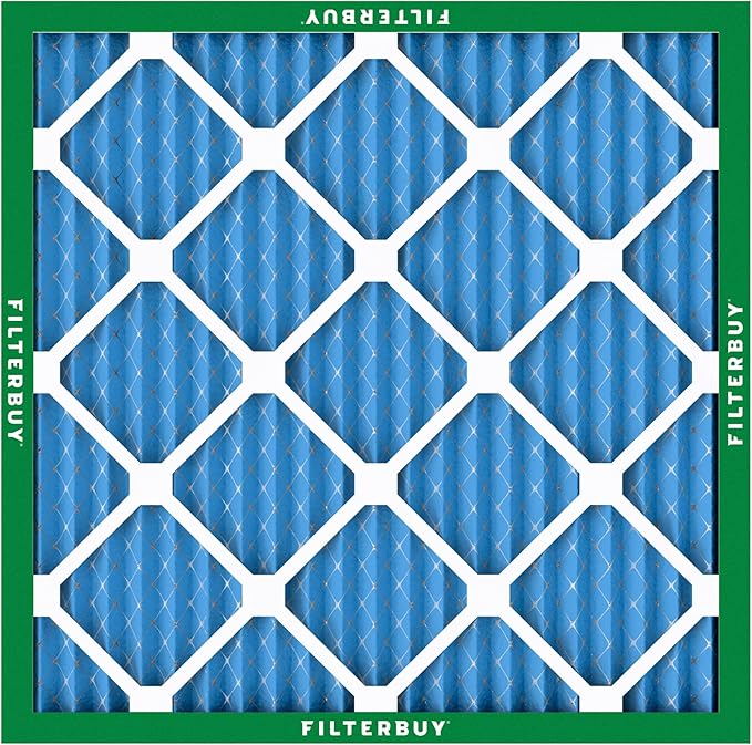 Filterbuy 21.5x21.5x1 Air Filter MERV 13 Optimal Smoke & Allergy Defense (2-Pack), Electrostatic Pleated HVAC AC Furnace Filters Replacement (Actual Size: 21.50 x 21.50 x 0.75)