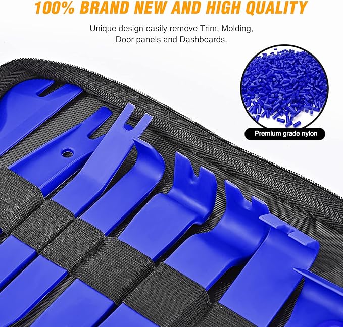 GOOACC 238Pcs Trim Removal Tool, Auto Push Pin Bumper Retainer Clip Set Fastener Terminal Remover Tool Adhesive Cable Clips Pry Kit Car Panel Radio Removal Auto Clip Pliers