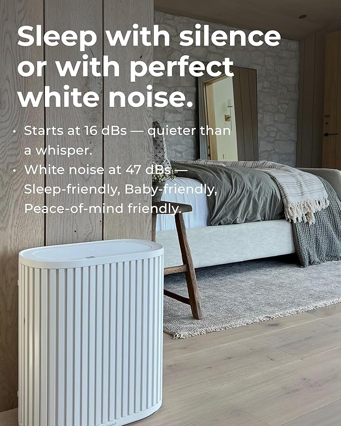 Windmill Air Purifier Max for Home - 3-In-1 Filtration for Dust, Smoke, & More - True HEPA Filter, Activated Carbon, & Pre-Filter - Ultra-Quiet - App Compatible - Covers Up To 1950 sq ft – White