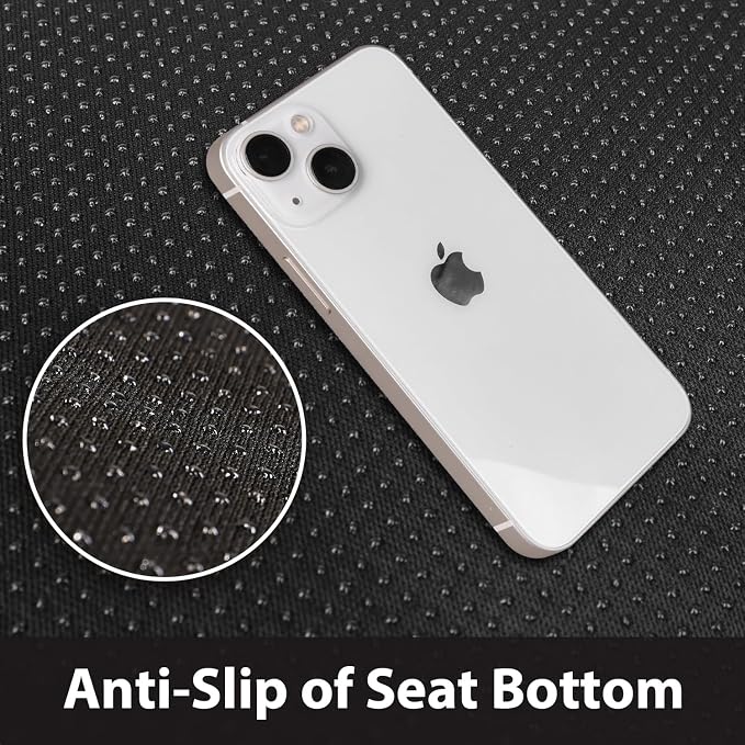 CAR PASS 3D Foam PU Leather Car Seat Covers, Universal Seat Covers Full Sets for Trucks SUV Sedan Automotive Seat Covers Armrest Airbag Compatible Waterproof Comfortable Faux Nappa Leather All Gray