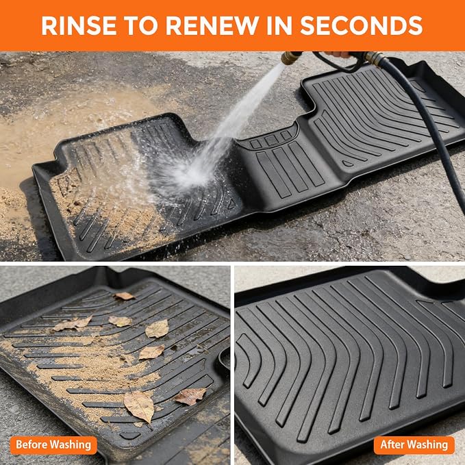 Floor Mats for Ford Bronco Sport 2021-2026 (Only for Sport Version & Fuel Version), Custom Fit Heavy Duty TPE All Weather Protection Waterproof Non-Slip Black (Two-Row Floor Mats & Cargo Liner)