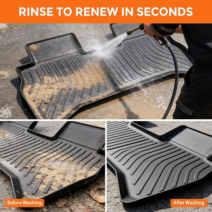 Floor Mats for Chevrolet Chevy Trailblazer FWD 2021-2026 (Only Fit for Cargo in Upper Deck Position, Not for AWD), Heavy Duty TPE All Weather Protection Waterproof Non-Slip (Floor Mats & Cargo Liner)
