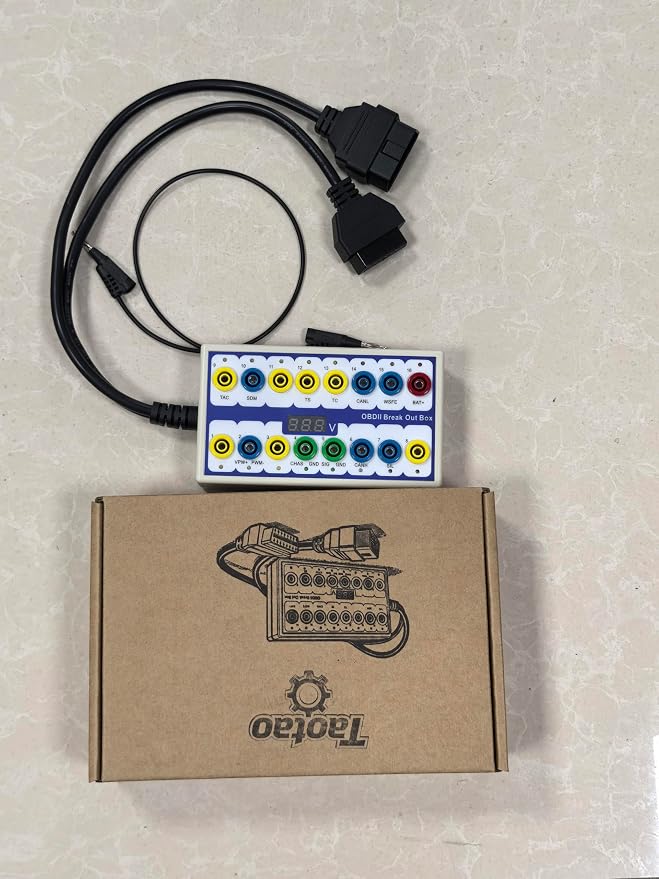 Taotao OBDII Diagnosis Scan Tool Protocol Detector & Break Out Box OBD Diagnostic Tool OBD line Signal Text car Fault Diagnostic Tool
