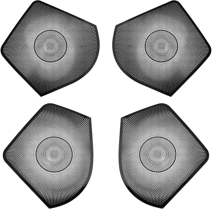 4PCS Speaker Grille Covers Compatible with Kia Soul 2020-2026 Accessories (Glossy Black)
