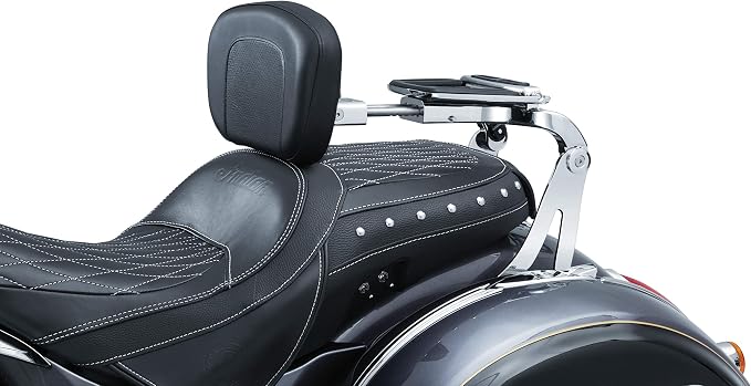 Kuryakyn 7094 Multi-Purpose Driver/Passenger Seat Backrest Component: Fixed Mounts for 2014-19 Indian Motorcycles, 1 Pair, Chrome