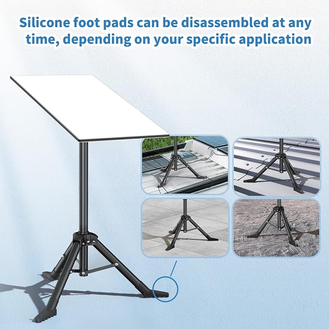 Tripod Stand for Starlink Standard Gen 3/ Standard 4/ Standard 4 X with Pipe Adapter, Outdoor Portable Starlink Mounting Kit for Camping and RV Travel