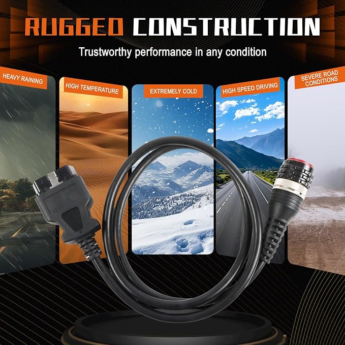 PANGOLIN 88890304 Automotive Scanner Cable OBD2 Cable for Volvo 88890300 88894000 Diagnostic Adapter Tool Excavator Spare Parts