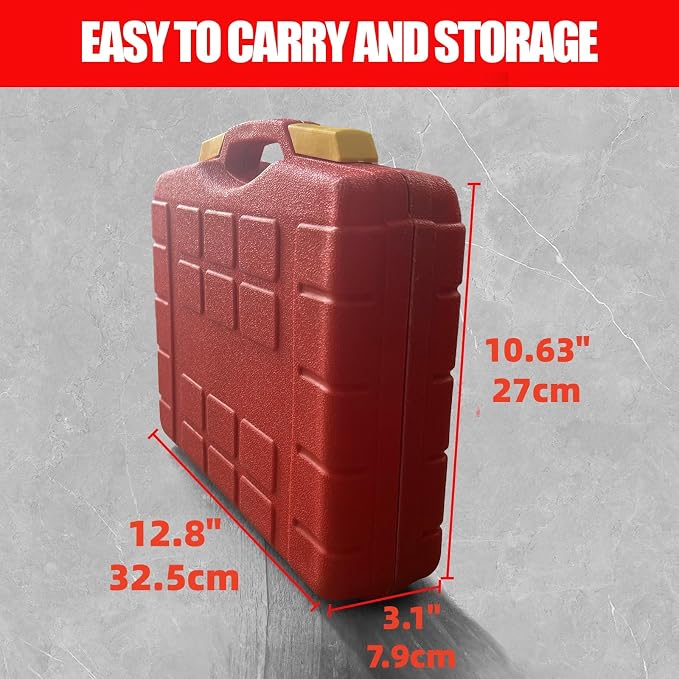 TONYNOL 3/4 Inch Drive Deep Impact Socket Set,6-Point,Sae Size(7/8“ to 1-1/2”),10 Pcs,Cr-Mo.Heavy Duty Impact Socket Set,With a Storage Case.