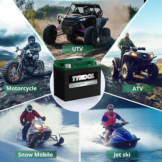 TYKOOL LFP30L-BS-STD Lithium Battery, Replaces YTX30L-BS, 650CCA 12Ah Fits for Motorcycle UTV ATV PWC, Compatible with Harley Touring Road King Moto Guzzi 1000cc Polaris Ranger RZR 800,Digital Readout