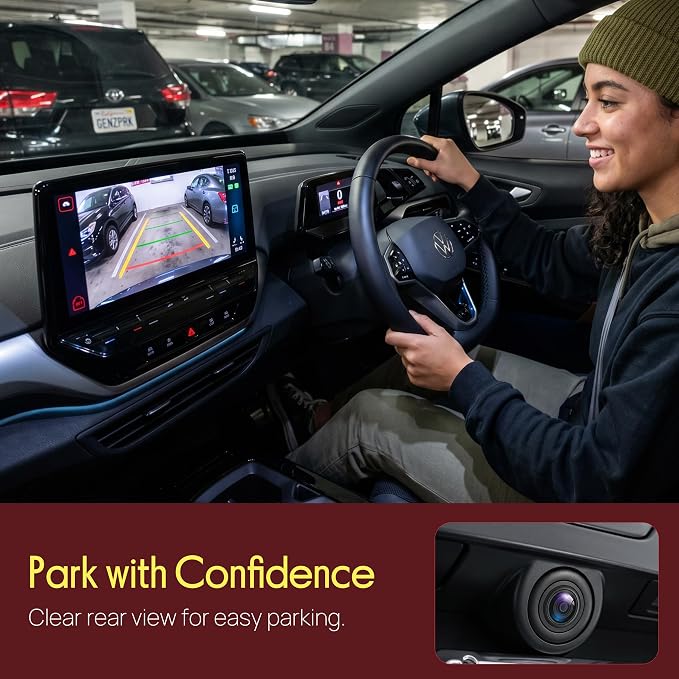 Pyle Backup Camera for Car, Truck, SUV & RV | 170° Wide Angle | AHD 720P & CVBS Switchable | IP68 Waterproof | Night Vision | Parking Guidelines | 12V-24V | 18.5mm Flush Mount | Pack-2
